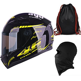 Mũ Bảo Hiểm Đẹp Fullface AGU Tem 14 + Khăn Ninja + Tặng kèm túi đựng nón chống trầy