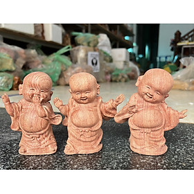 Mua Bộ tượng tam tâm bằng gỗ hương đá đẹp long lanh kt cao 15cm