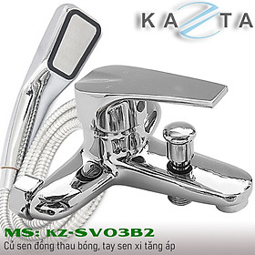 Mua  VIDEO THỬ NƯỚC  Vòi sen tắm nóng lạnh KAZTA KZ-SV03B2 size vừa-tay sen tăng áp