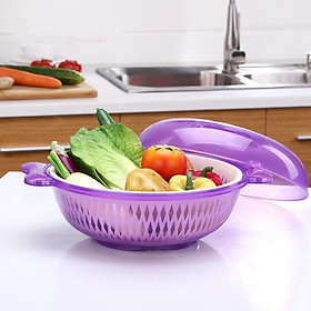 Mua Rổ nhựa tròn 2 LỚP CÓ NẮP ĐẬY NHẬP KHẨU ĐÀI LOAN