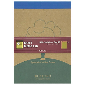 Sổ Bìa Giấy Kraft B7 140'S - Oxford ALP02115 - Màu Xanh Dương