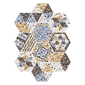 Bộ Miếng Dán Tường Lục Giác Đá Hoa Cương Homeli LB030 (10 cái) (20 x 23cm)