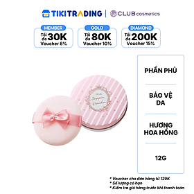 Phấn phủ dưỡng da club SUPPIN POWDER C hương hoa hồng (mini size) (12 g/hộp)