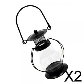 2xVintage Camping Tent Lantern Portable Fishing Light Working Lamp Black