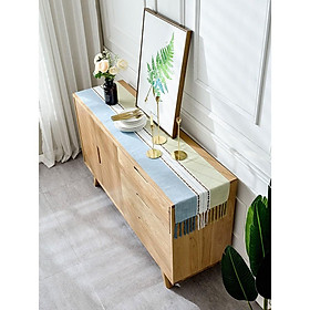 Mua KHĂN TRẢI BÀN RUNNER TBR298 THÊU HÀNG TRÁI TIM XANH