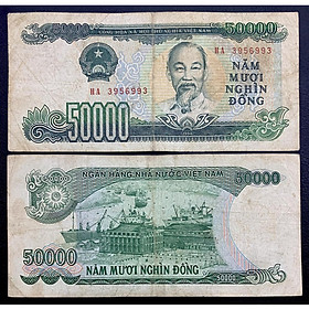 Mua Tiền xưa 50 000 đồng xanh lá năm 1994 giấy cotton sưu tầm - làm quà tặng kỷ niệm  sưu tầm