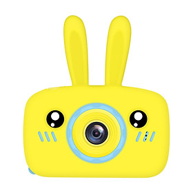 Máy ảnh trẻ em HD 1080P 12 Megapixels màn hình lớn 2.0 inch hình chú thỏ hoạt hình dễ thương dành cho bé trai bé gái