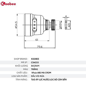 Đầu Vòi Rửa Tăng Áp Lực Nước 3 Kiểu Phun - Đầu Xoay Linh Hoạt Xoay 360 Độ