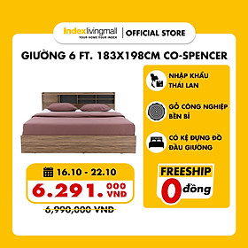 Giường 1m8 CO-SPENCER Màu Nâu Đậm