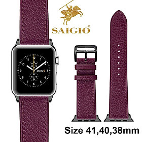 Dây Apple Watch 41mm 40mm 38mm, Chất Liệu Da Bò Cao Cấp, Dây Đeo Phong Cách Cổ Điển, Đơn Giản Và Tinh Tế, Tương Thích Các Phiên Bản Series 9/8/7/6/5/4/3/2/1/SE/SE2