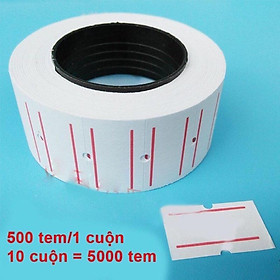 Mua giấy in tem giá  cuộn giấy giá dùng cho máy dán  dính giá trên sản phẩm (1 lốc 10 cuộn