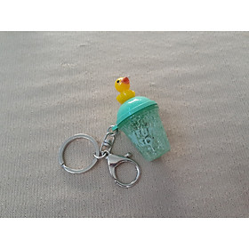 MÓC KHÓA LY TRÀ SỮA TÍ HON CÓ ĐÈN