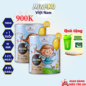 Sữa Công Thức Hạt Thực Vật Hữu Cơ MIWAKO 700g Vị gạo x 2 Hộp