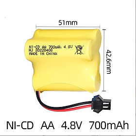 Pin 4.8v 700mah Xếp 3+1 Nicd Xe điều khiển từ xa sạc lại nhiều lần