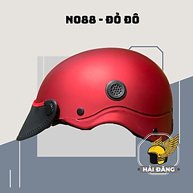 Mũ Bảo Hiểm 1/2 Đầu Napoli NS-N088 đỏ đô Freesize 54 -57 cm - Bảo hành 12 tháng
