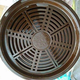 Mua KHAY TRÀ TRÒN GIẢ NHỰA GỖ  MÂY