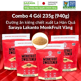 Đường ăn kiêng La Hán Quả Saraya Lakanto MonkFruit Vàng, 0 Calo, 0 tăng đường huyết, 0 biến đổi gen - 800g