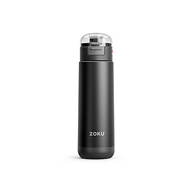 Mua Bình Nước Thể Thao Zoku Nắp Bật 500ml - Đen/Trắng
