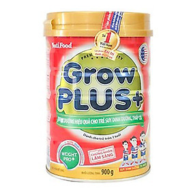Sữa bột Nutifood Grow Plus + Đỏ 900g - Sữa cho trẻ 1-10 tuổi bị suy dinh dưỡng
