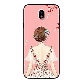 Ốp Lưng in cho Samsung J7 Pro Mẫu Cô Gái Váy Hồng̣ - Hàng Chính Hãng