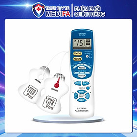 Máy Mát Xa Cổ Vai Gáy OMRON HV-F128 - Máy Massage Xung Điện Trị Liệu 12 Chế Độ Tự Động Theo Từng Vùng Cơ, Bảo Hành 1 Năm