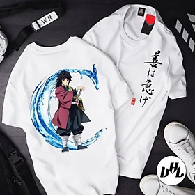 Áo Nam Nữ Thanh Gươm Diệt Quỷ _ Thủy Trụ ATT_04, Áo thun Anime Manga Kimetsu no Yaiba Unisex Nam Nữ