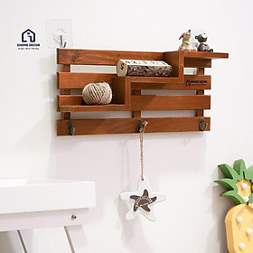 Kệ Gỗ Thịt Gắn Tường Trang Trí Ban Công Chung Cư EHOME DECOR - Miễn Phí Sơn Tông Màu Phù Hợp - G501