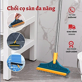 Combo 2 Chổi Chà Sàn Nhà Tắm Xoay 120 Độ - Thiết Kế Đầu Gạt Nước Và Đầu Chổi Quét Nhà Siêu Sạch (112 x23 cm) Làm Sạch