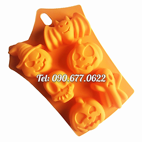 Mua Khuôn silicone làm bánh  rau câu  socola 6 hình Halloween – Mã số 1495