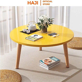 Mua Bàn đa năng ngồi bệt chân cao 30cm tiện lợi  Bàn trà cafe chân gỗ sồi chắc chắn phong cách Vintage thanh lịch HAJI A74