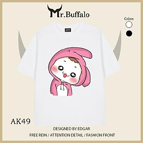 Áo đôi tay lỡ unisex Quỳnh Aka cute củ cải AK48-AK49