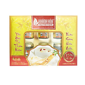 Hộp Quà Tặng 6 Lọ Nước Yến Sào chưng Nhân Sâm Hàn Quốc Khánh Hòa Nutrition 25% (lọ 70ml)
