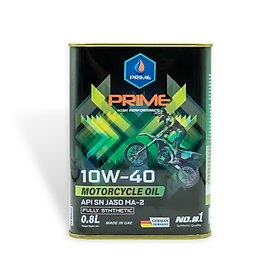 Nhớt tổng hợp toàn phần PRIME 10W40 SN MA2 Fully Synthetic, Lon vuông 800ml - Nhớt PRIME Lubricants Nhập Khẩu Dubai