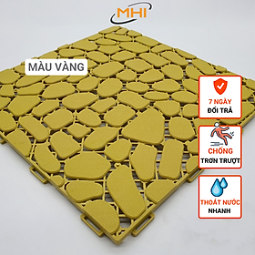 Mua Tấm Lót Sàn Ban Công Kiểu Viên Sỏi. Tấm nhựa lót sàn Ban công/Nhà Tắm/Hồ Bơi/Sân Thượng/Sân Vườn. Hàng VNXK