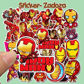 Sticker NGƯỜI SẮT iron man chống thấm nước trang trí mũ bảo hiểm, đàn, guitar, ukulele, điện thoại laptop