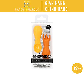 Bộ thìa nĩa tập ăn silicon cho bé Palm Grasp Marcus & Marcus, từ 12 tháng