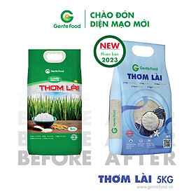 Gạo Thơm Lài Gente Food Hảo Hạng túi 5kg đặc biệt cơm thơm, mềm, dẻo cho đến khi nguội.