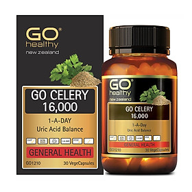 Viên gout nhập khẩu chính hãng New Zealand GO CELERY 16000mg (30 viên) giúp giảm các triệu chứng bệnh gút: giảm uric acid, làm giảm triệu chứng sưng đau do gut