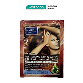 Dầu Gội Nhuộm Tóc Matrix Gội Là Nâu Sáng 30ml