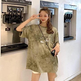 ÁO PHÔNG TAY LỠ PHỐI LOANG MÀU HOẠ TIẾT CÁ SẤU UNISEX
