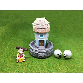 Mua Mô hình Nhà cối xay lớn làm tiểu cảnh nông thôn  nông trại terrarium decor sen đá/ mô hình trang trí quà tặng trang trí