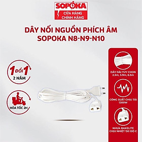 Dây nguồn phích âm SOPOKA N8 N9 N10 dây 2,3m, 3,9m, 6,5m