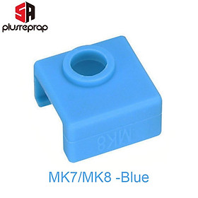 Bộ phận máy in 3D Vớ silicon cho V6 Volcano MK8/MK9/CR10/CR10S Khối giữ nhiệt giữ ấm Màu sắc: MK7 MK8 -Xanh dương