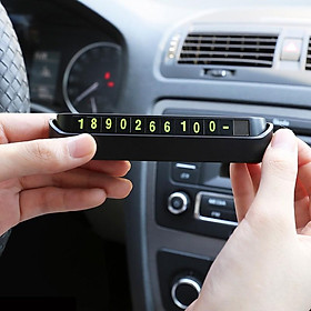 Bảng ghi số điện thoại, thẻ đỗ xe hiển thị số điện thoại gắn Taplo xe hơi