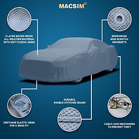 Bạt phủ ô tô chất liệu vải không dệt cao cấp thương hiệu MACSIM dành cho hãng xe Maserati màu ghi - trong nhà,ngoài trời