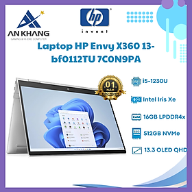 Laptop HP ENVY X360 13-bf0112TU 7C0N9PA (Intel Core i5-1230U | 16GB | 512GB | Intel Iris Xe | 13.3 inch 2.8K | Cảm ứng | Win 11 | Bạc) - Hàng Chính Hãng - Bảo Hành 12 Tháng Tại HP Việt Nam