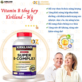 Hình ảnh Vitamin B Kirkland Super B-Complex hỗ trợ chuyển hóa năng lượng, tăng hấp thụ dinh dưỡng, cải thiện suy nhược, thêm chất chống oxy hóa - OZ Slim Store