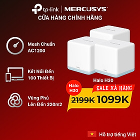 Mua Bộ Phát Wifi Mesh Mercusys Halo H30 Chuẩn AC Tốc Độ 1200Mbps - Hàng Chính Hãng