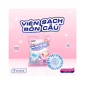 Mua Viên sạch bồn cầu Geto sạch khuẩn tẩy sạch mảng bám khử mùi diệt vi khuẩn toilet- Hương đào