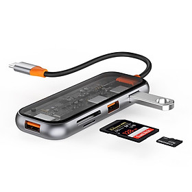 Mua Hub Wiwu Cryber 5 in 1 CB005 tương thích với Ipad pro và Macbook có 5 cổng có thể sử dụng cùng 1 lúc - Hàng chính hãng